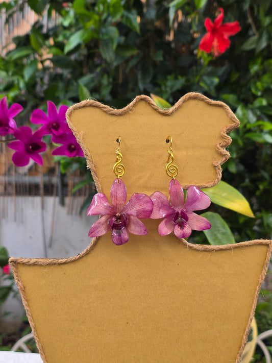 Pantallas Orquídea Morada con Espiral Dorado